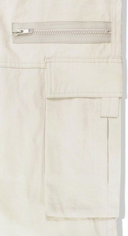 Men's Loose Solid Color All-match Pocket Drawstring Waist Overalls