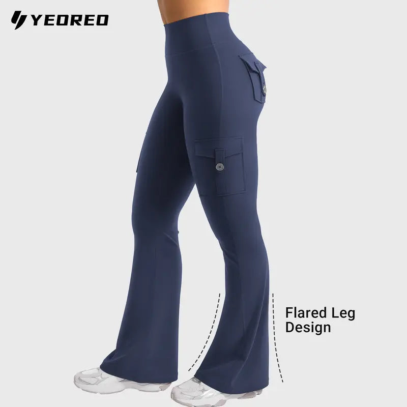 YEOREO CoreFlex Flare Leggings with Pockets