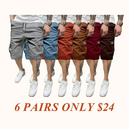 Men's Shorts Set - Slanted Pockets - Versatile Casual Wear