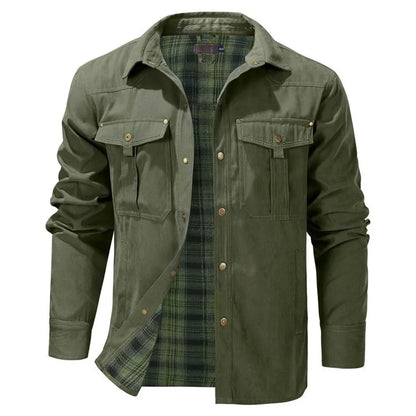 Men's Flannel Lined Shacket Jacket
