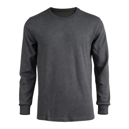 Men's Cotton Waffle-Knit Crew Neck Shirt