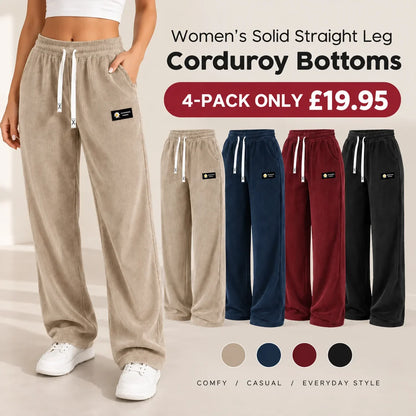 Women’s 100% Cotton Corduroy Straight-Leg Pants