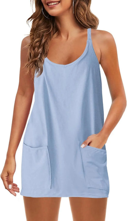 💝Last Day Promotion⚡Women's Athletic Sleeveless Mini Dress