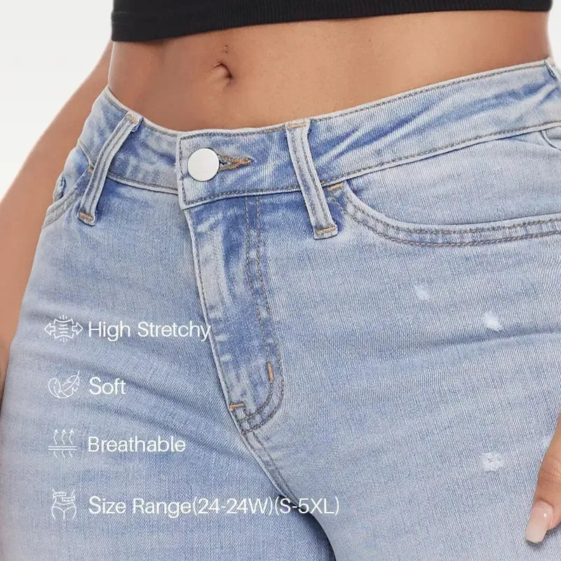 Women’s BBL-Enhancing Wide-Leg Baggy Jeans