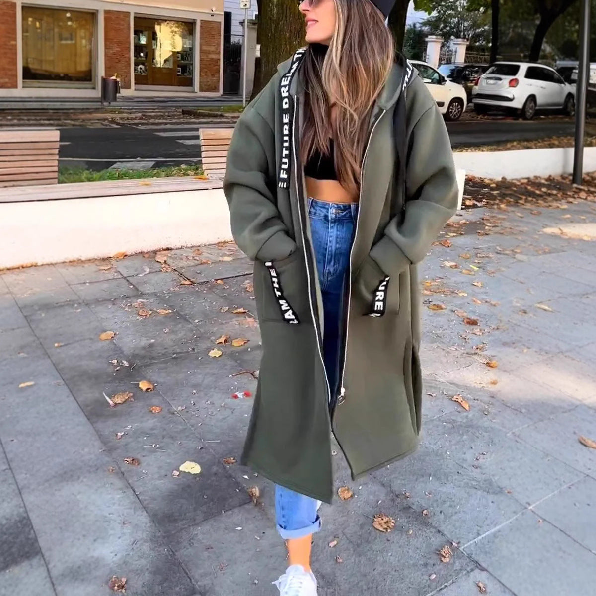 💃Women's oversized hooded coat in a sweatshirt style