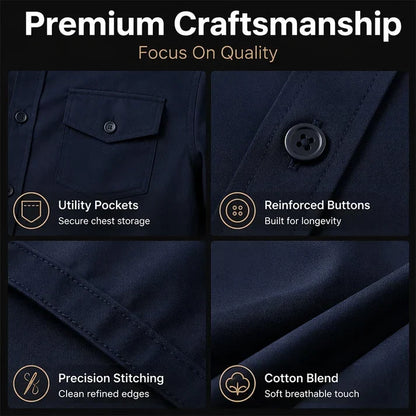 Men’s Two-Piece Matching Shirt & Pants Set – Casual Everyday Outfit