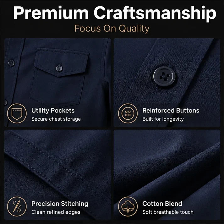 Men’s Two-Piece Matching Shirt & Pants Set – Casual Everyday Outfit