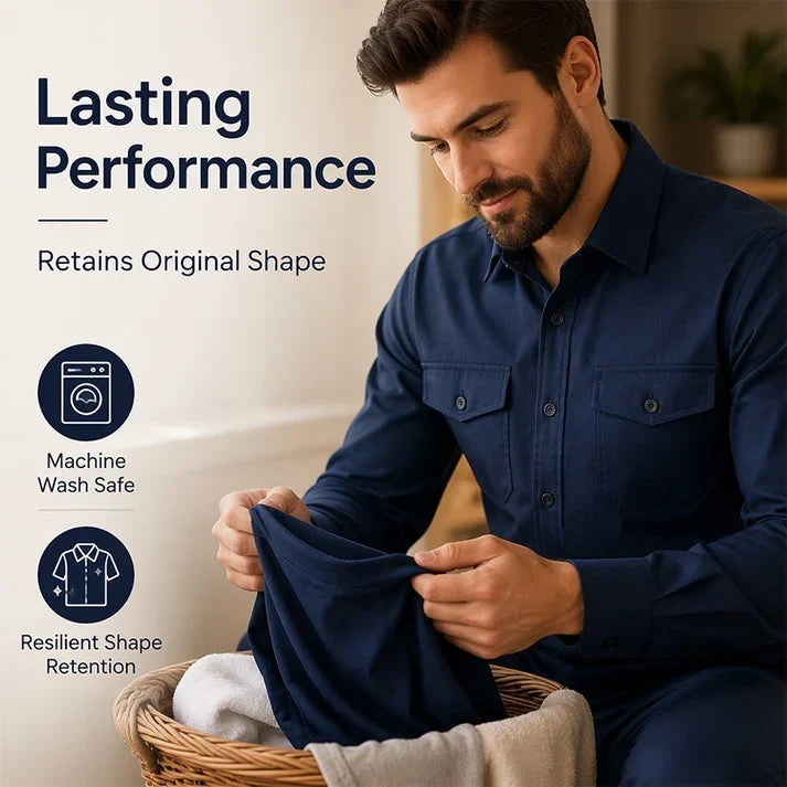 Men’s Two-Piece Matching Shirt & Pants Set – Casual Everyday Outfit