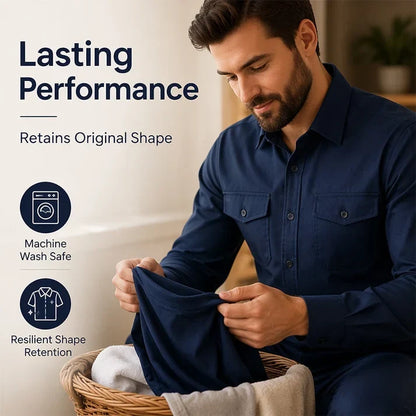 Men’s Two-Piece Matching Shirt & Pants Set – Casual Everyday Outfit