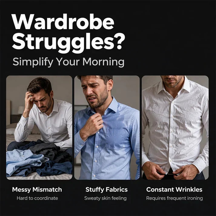 Men’s Two-Piece Matching Shirt & Pants Set – Casual Everyday Outfit