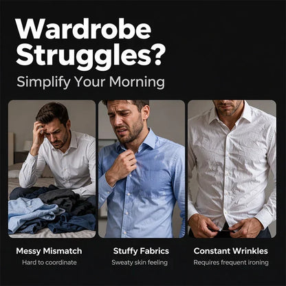 Men’s Two-Piece Matching Shirt & Pants Set – Casual Everyday Outfit